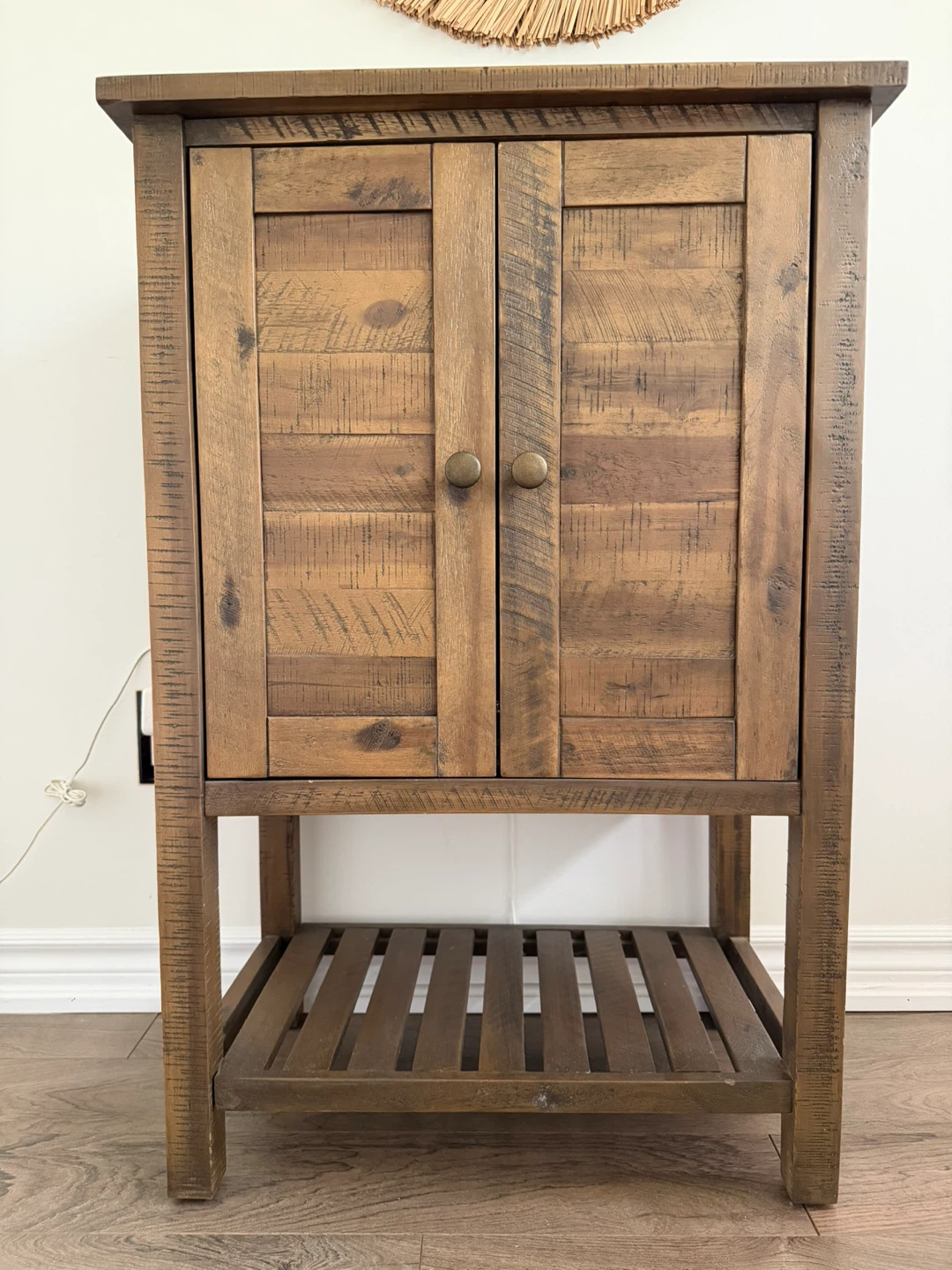 Rustic Wood Storage Cabinet