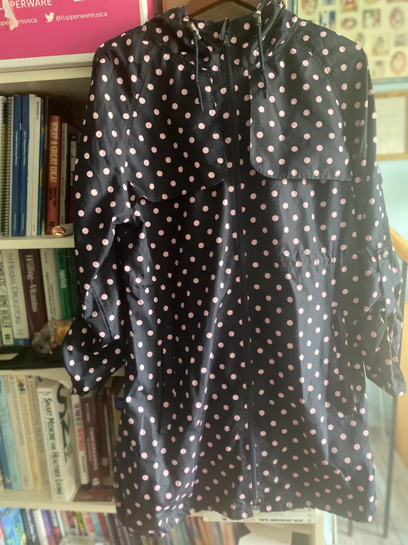 Denim Co. Polka Dot Parka in a Pocket
