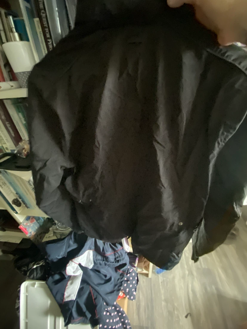 Black hooded jacket