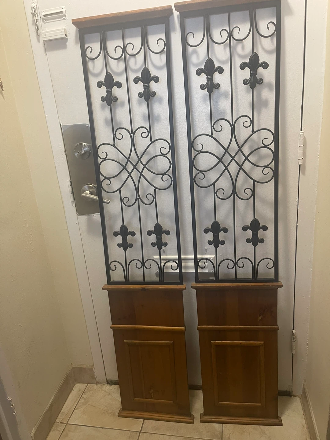 Set of Two Sheffield Home Metal and Wood Wall Panels