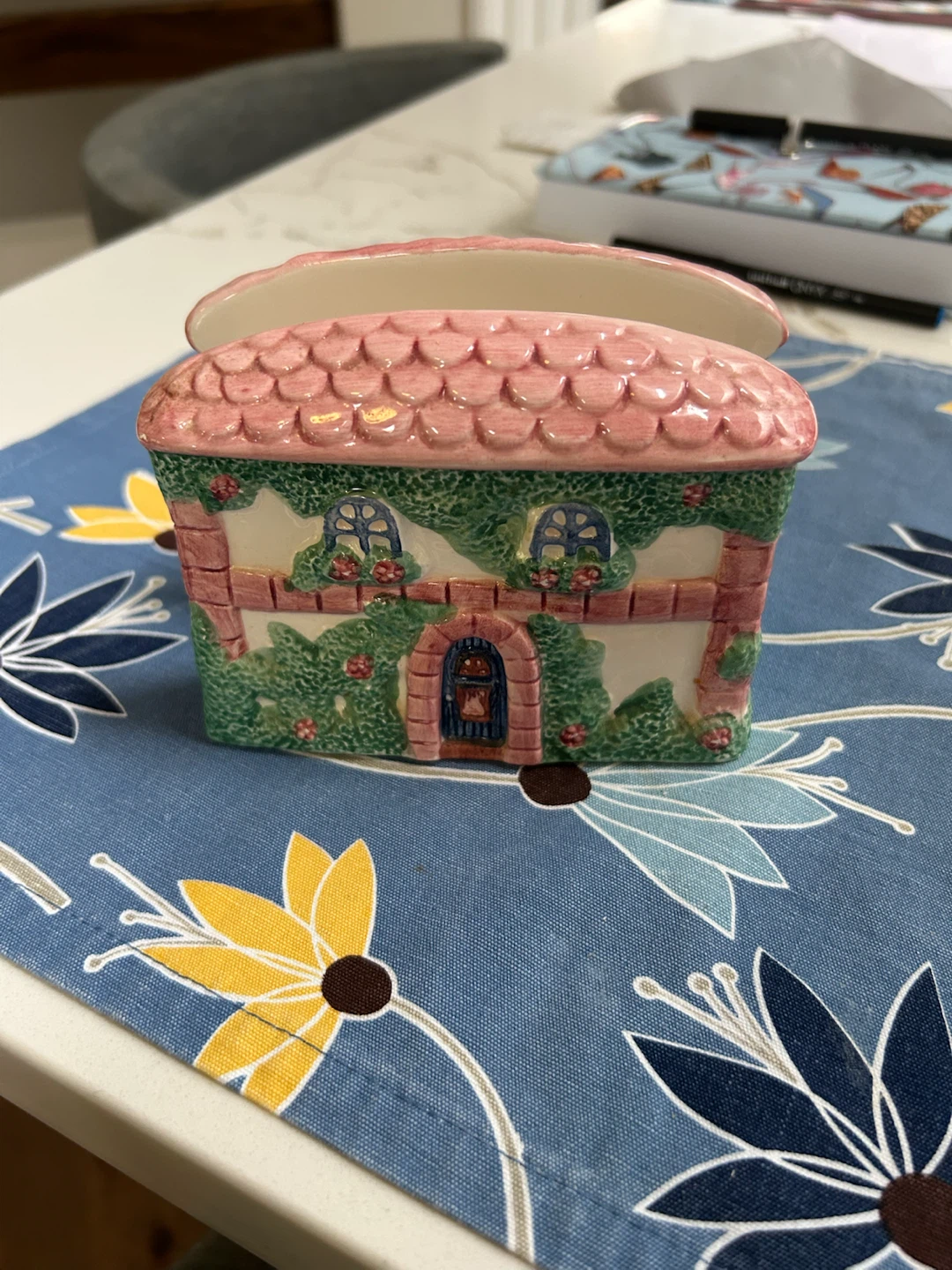Ceramic Cottage Napkin Holder - Free