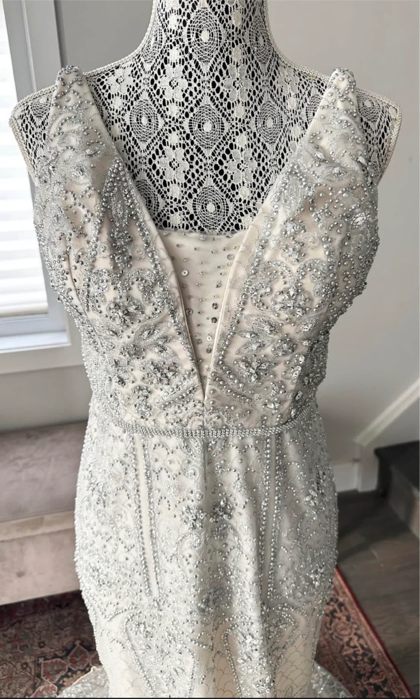 Beaded Lace Floor-Length Formal Gown - photo 2