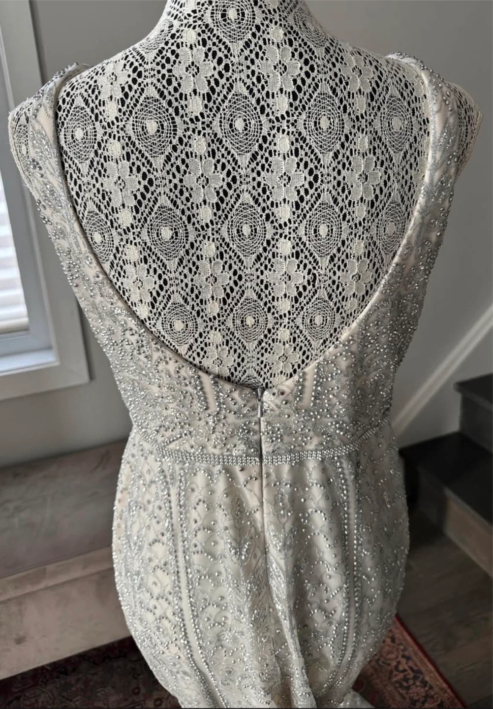 Beaded Lace Floor-Length Formal Gown - photo 3