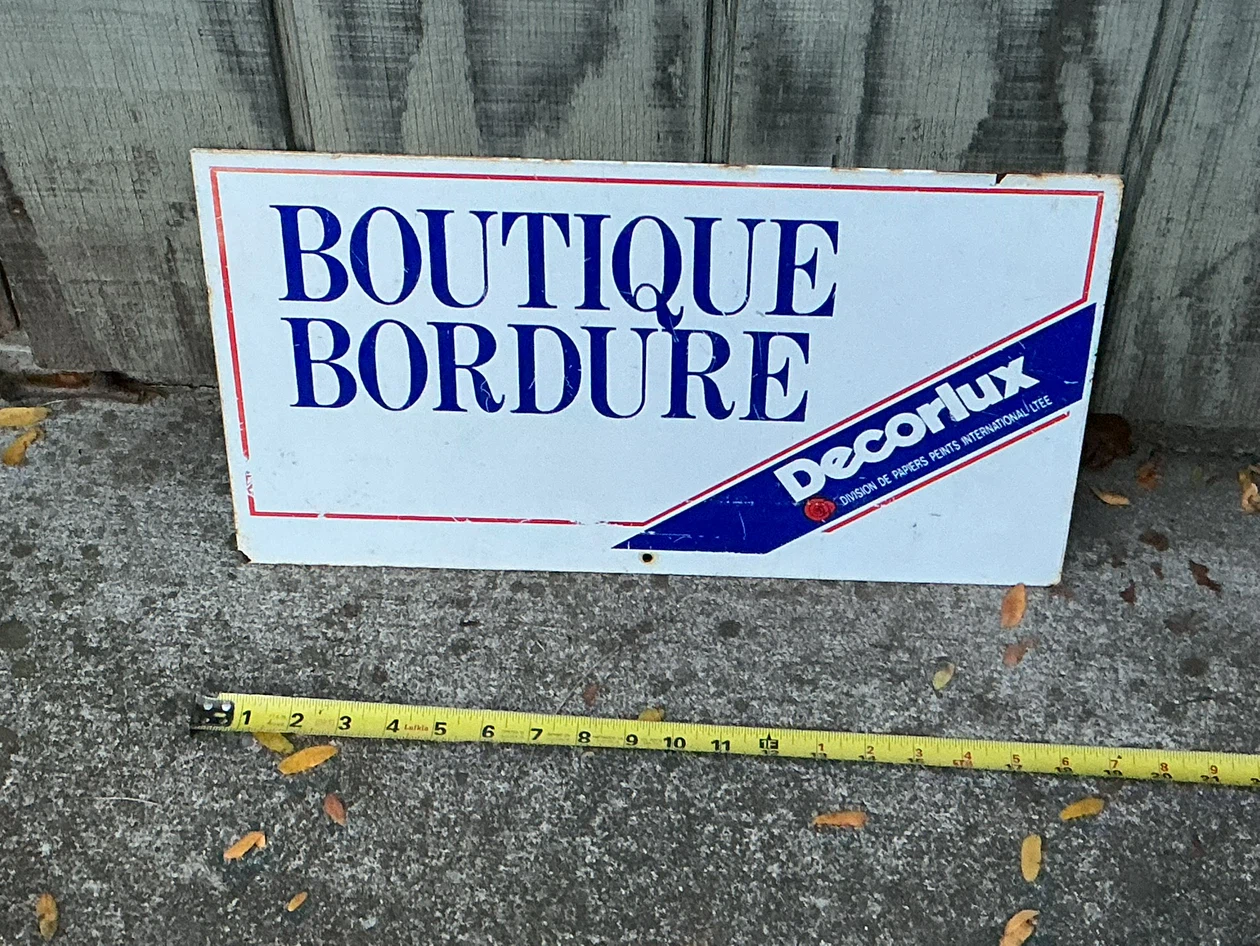 Decorlux Boutique Bordure Porcelain Double Sided Wall Sign
