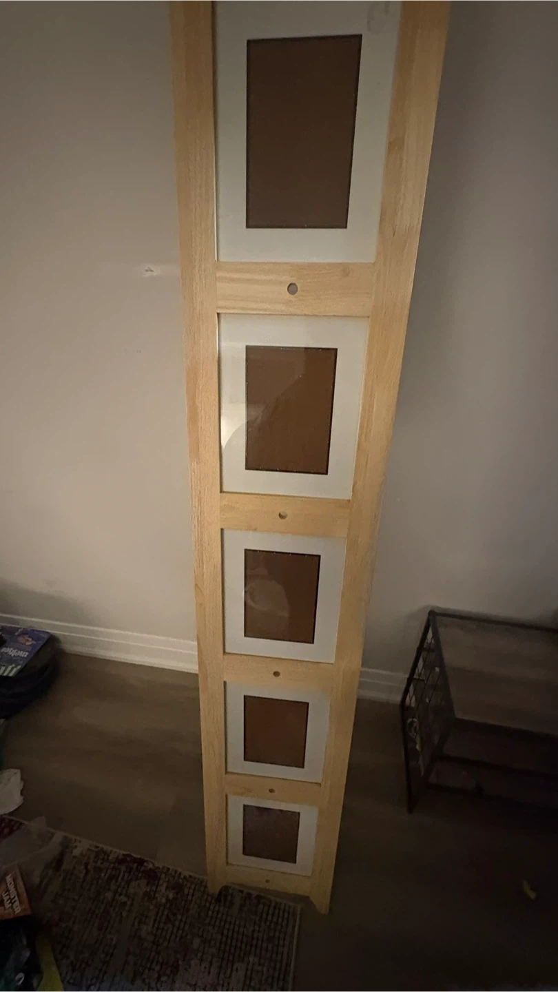 Wooden 5-Opening Vertical Collage Photo Frame