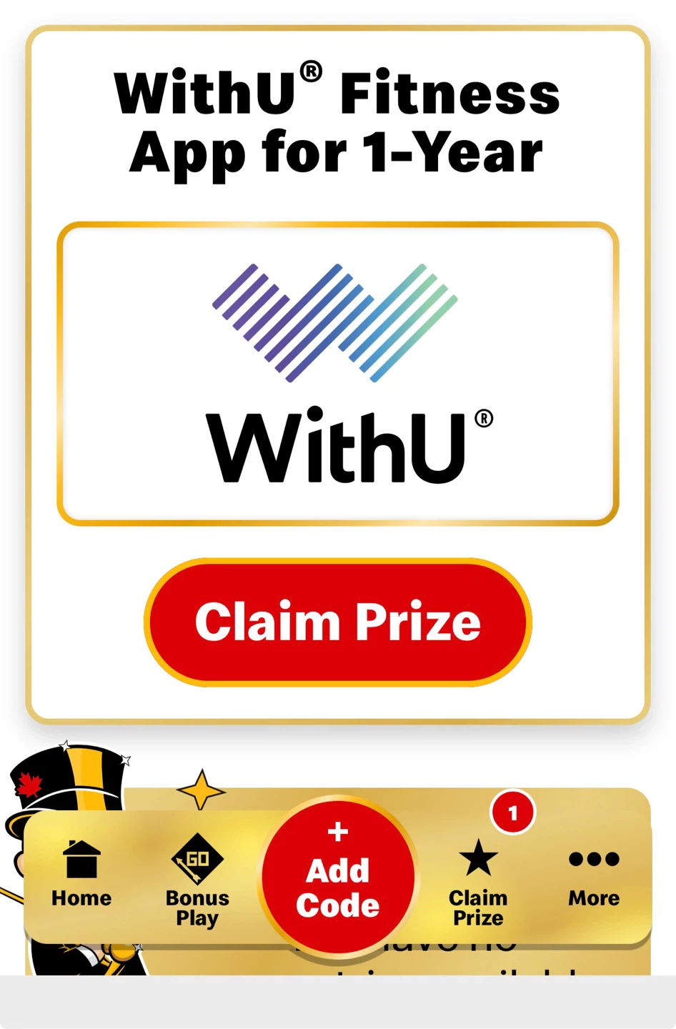 WithU Fitness App 1-Year Subscription