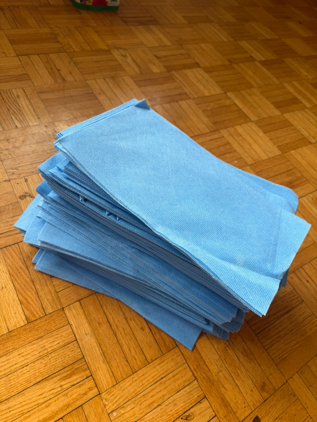 Disposable Linen-Feel Napkins, Pale Blue - photo 2