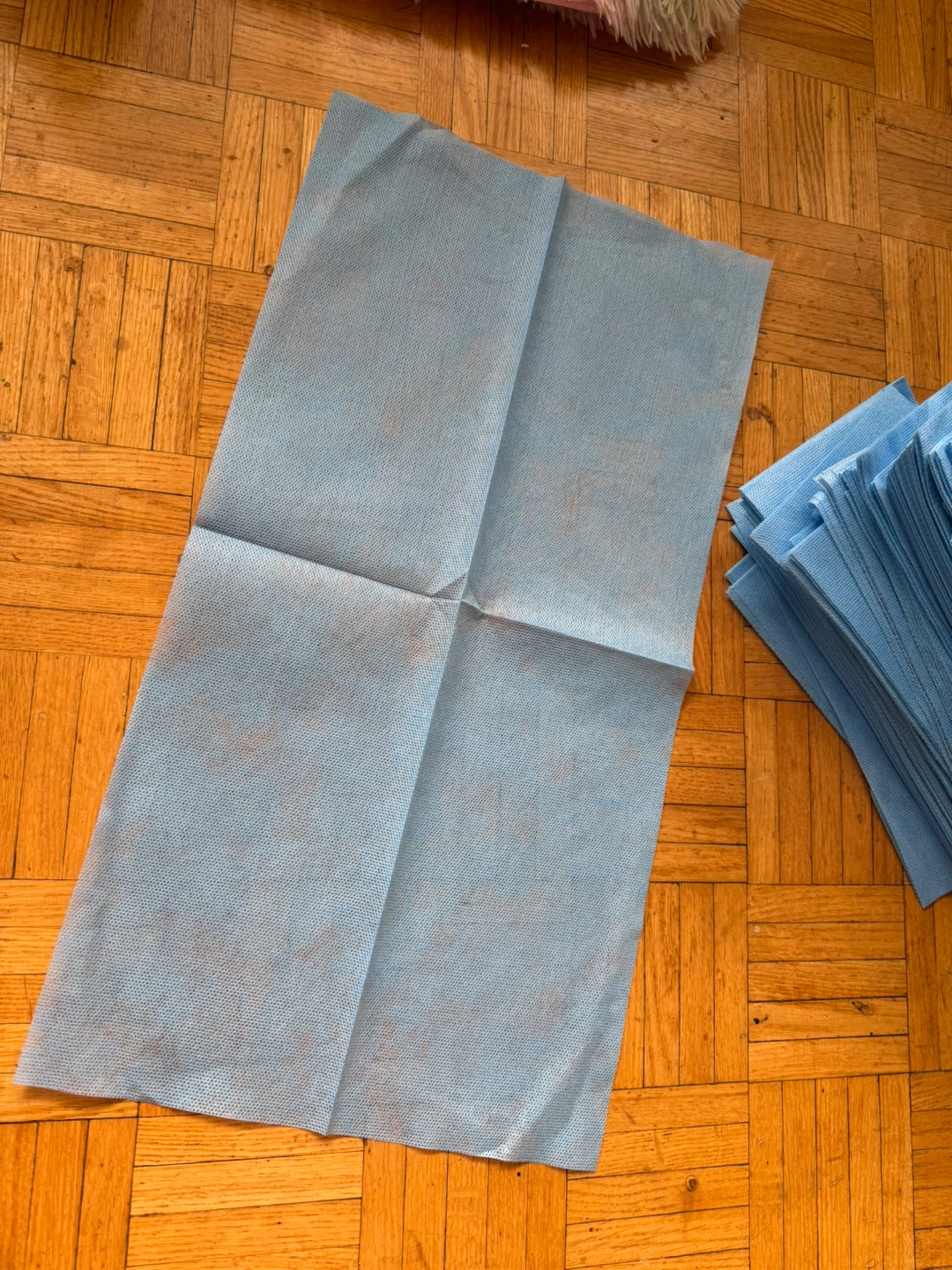 Disposable Linen-Feel Napkins, Pale Blue - photo 3