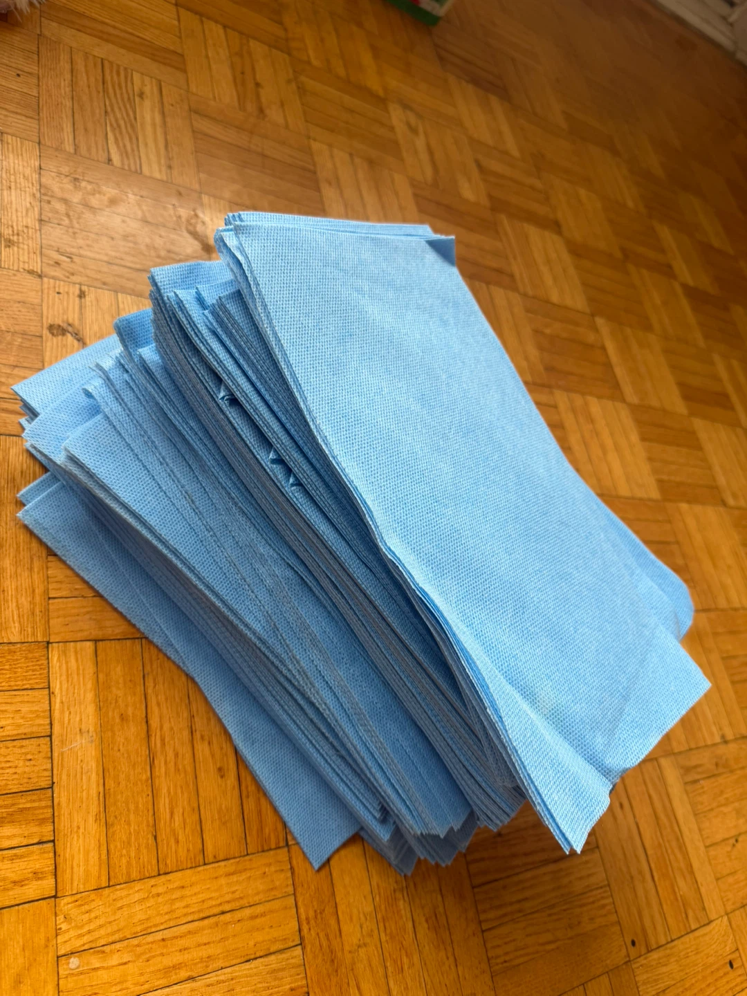Disposable Linen-Feel Napkins, Pale Blue - photo 4