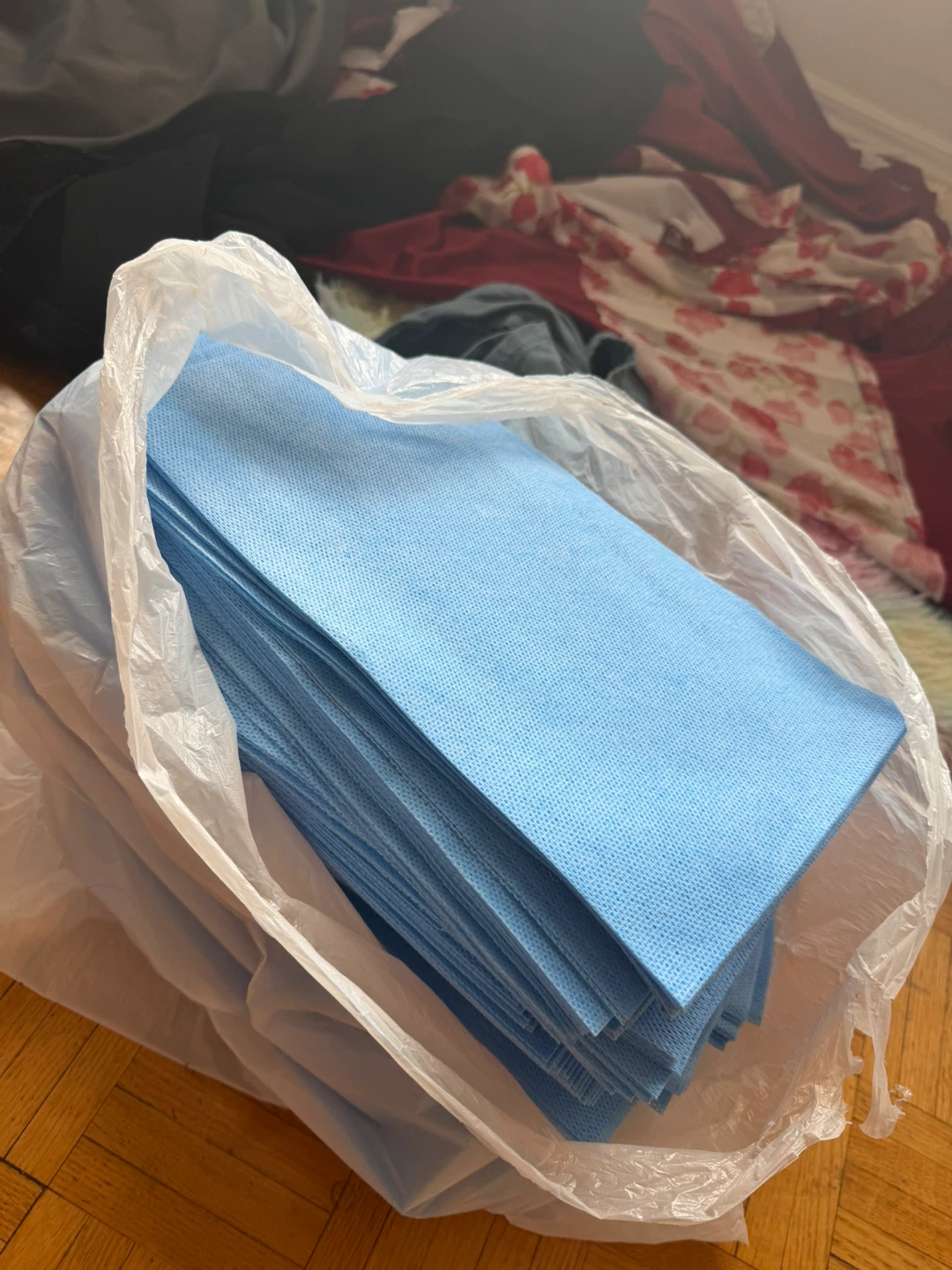 Disposable Linen-Feel Napkins, Pale Blue - photo 5