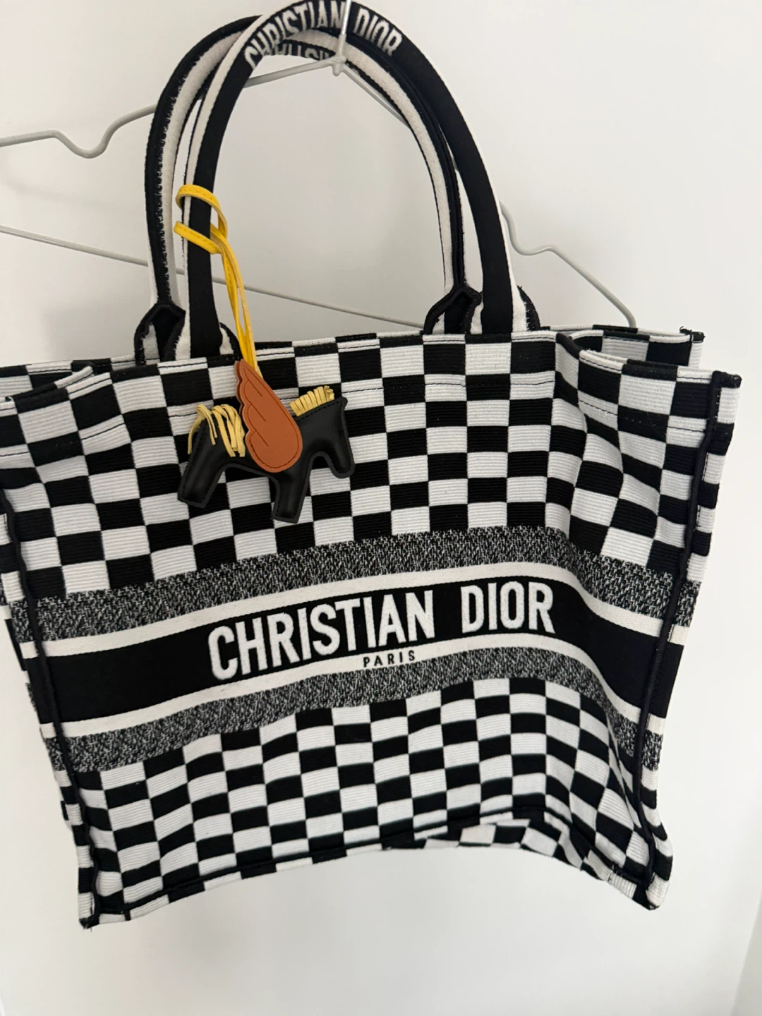 Christian Dior Checkered Tote Bag
