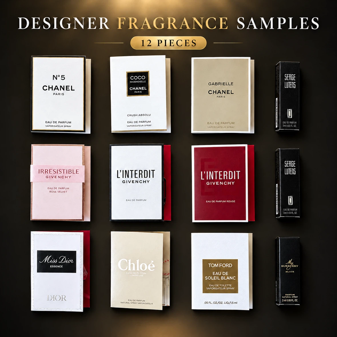 Designer Fragrance Samples vials