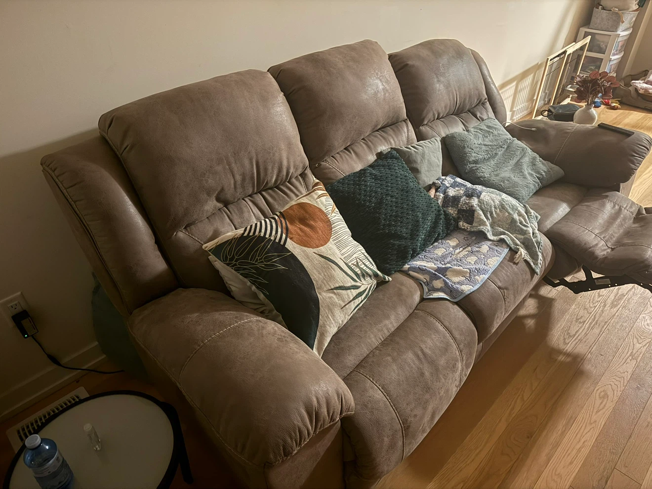Brown Reclining Sofa( Electric)