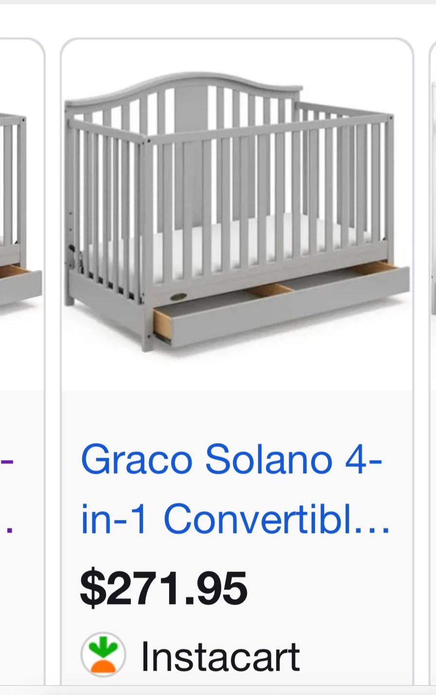 Graco Solano 4-in-1 Convertible Crib with Drawer