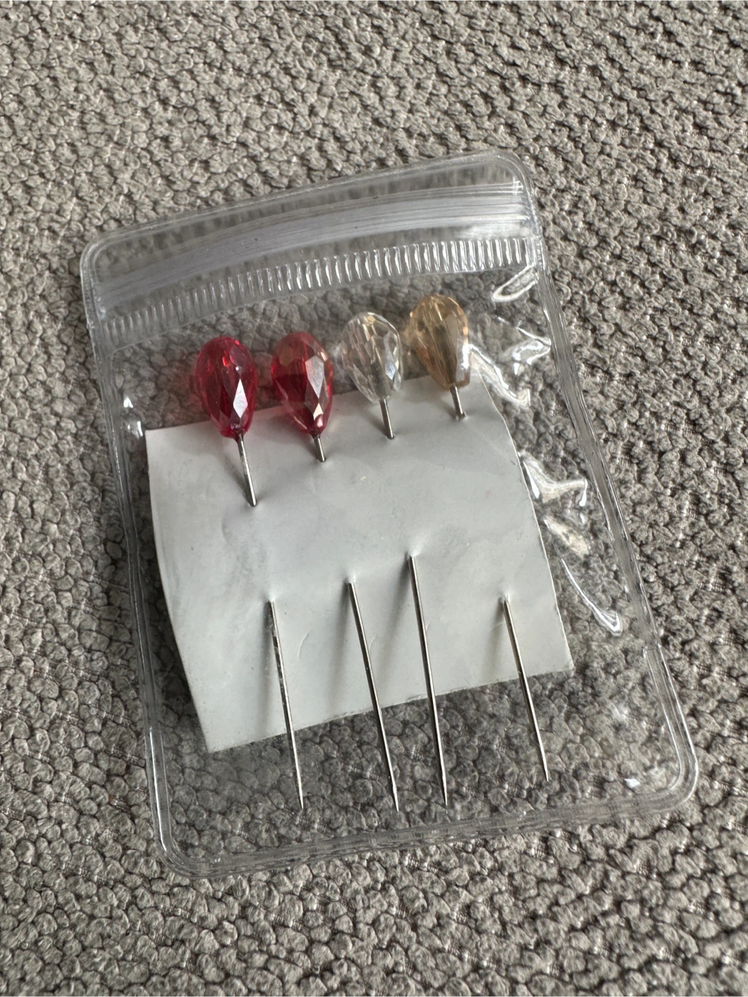 Set of 4 Teardrop Decorative Pins