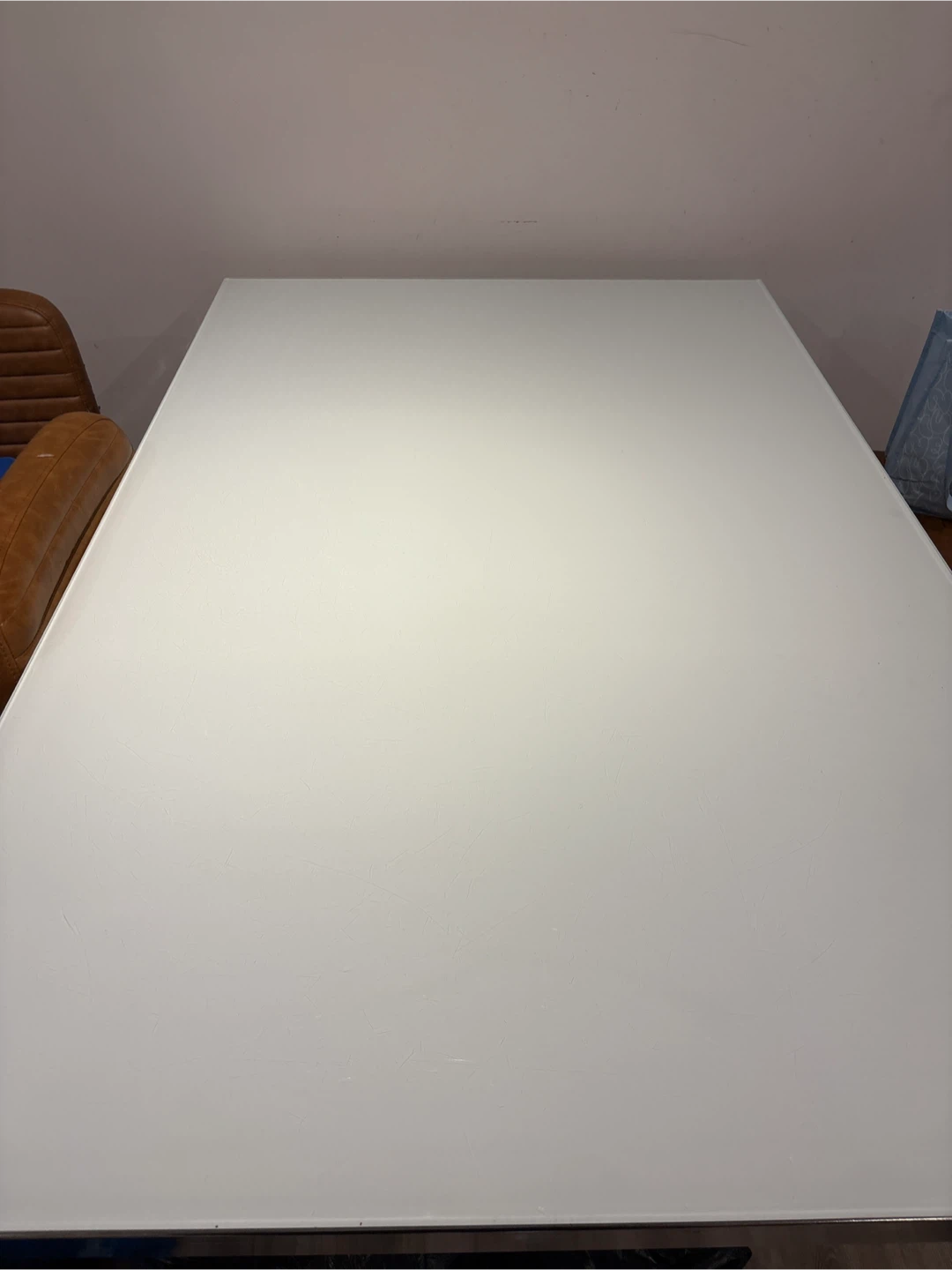 White Glass Top Dining Table