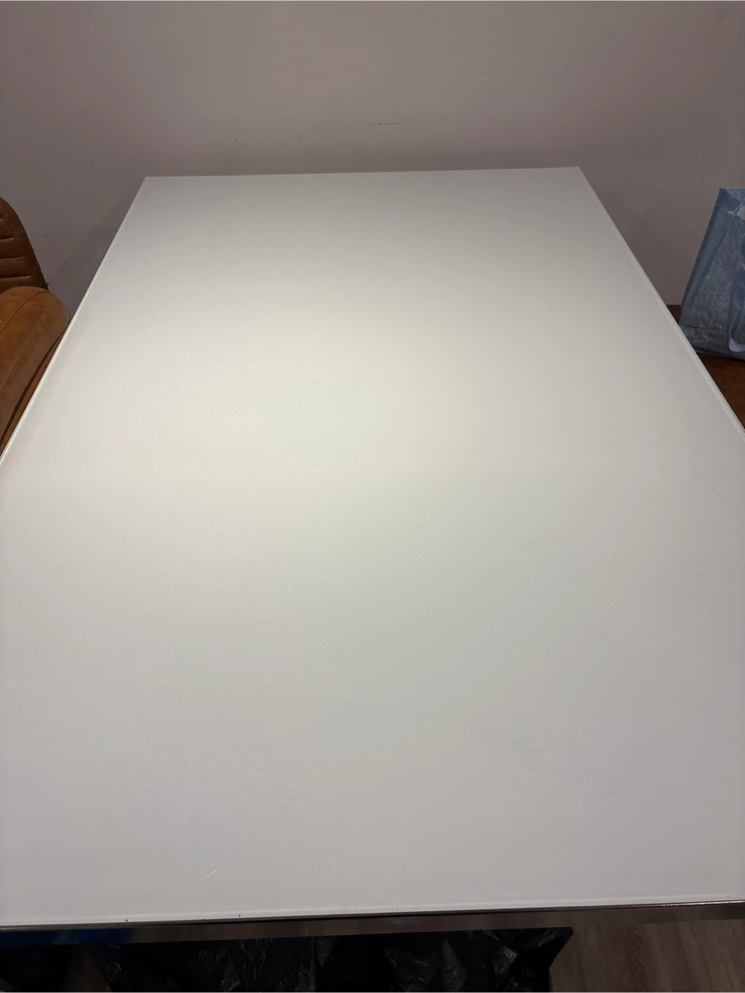 White Glass Top Dining Table - photo 2