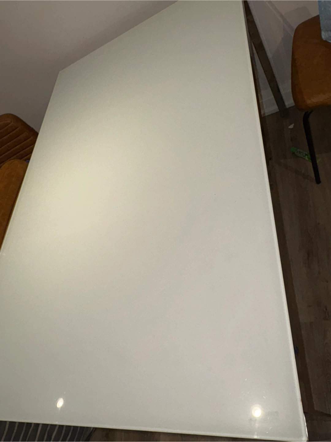 White Glass Top Dining Table - photo 4