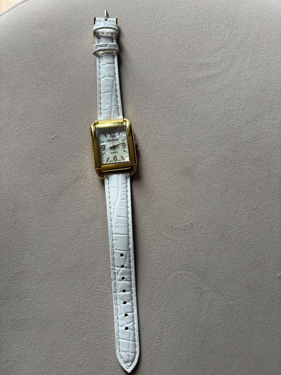 Cote d'Azur Gold and White Watch