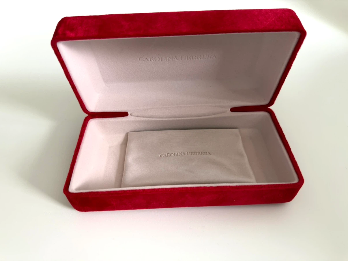 New Carolina Herrera Red Velvet Eyewear Case