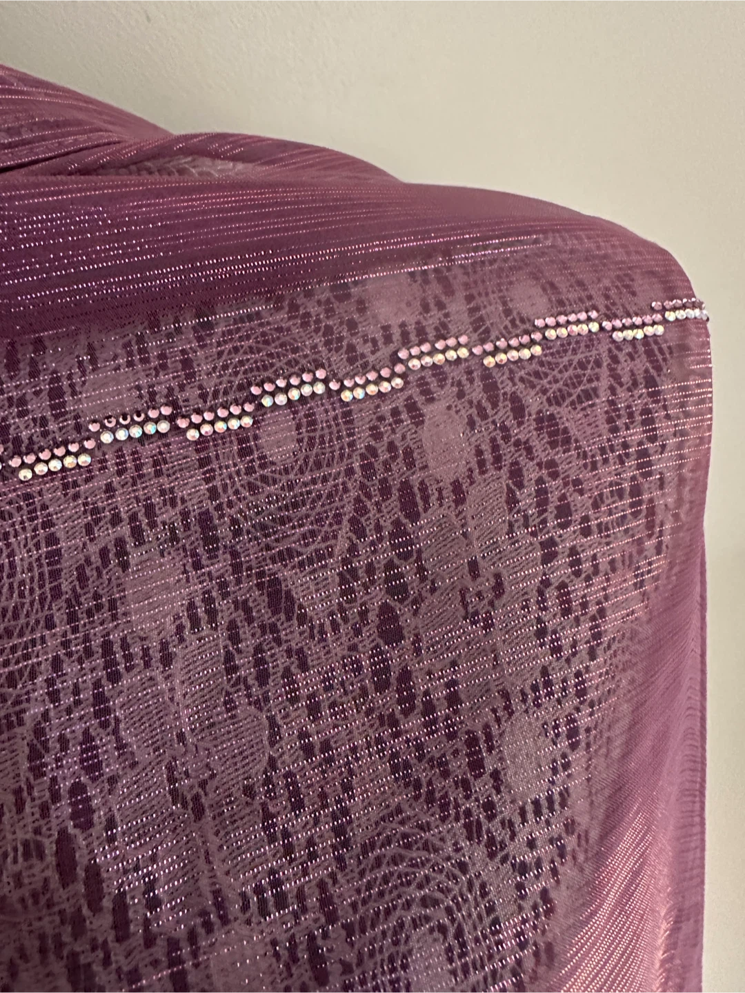 Purple Shimmer Shawl with Rhinestones - photo 2