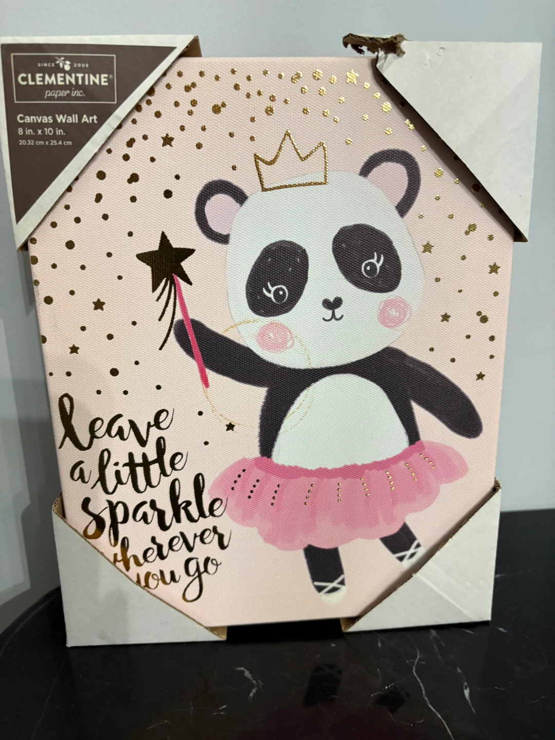 Clementine brand bear ballerina wall decor NWT