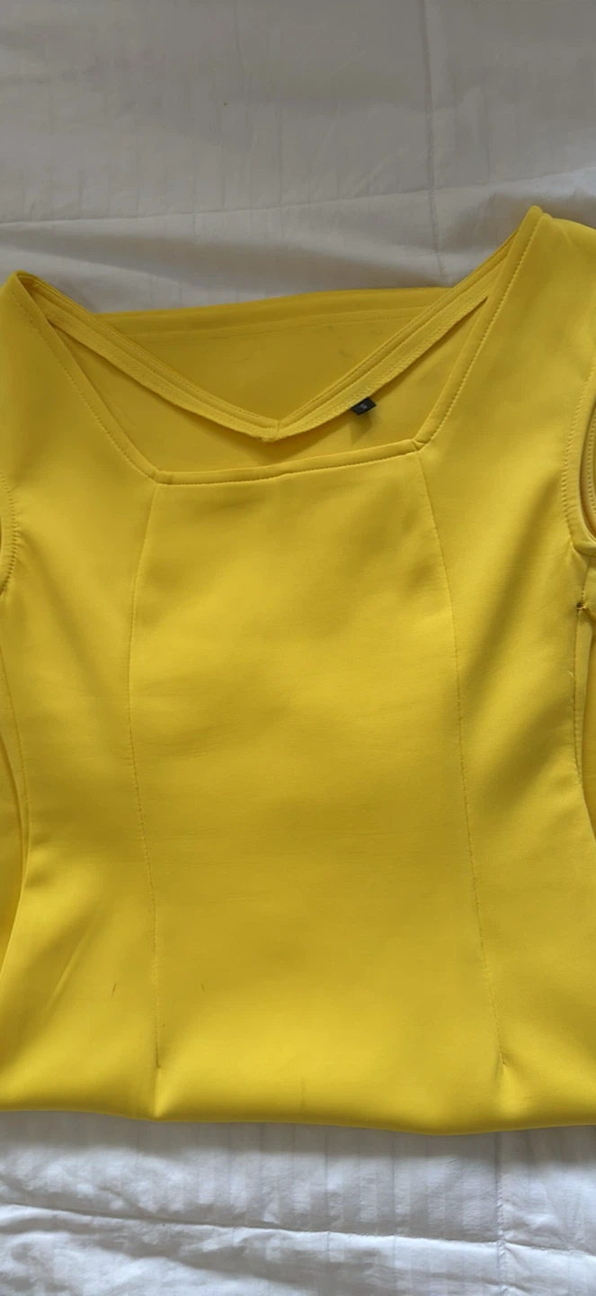 Bright Yellow Sleeveless Sheath Dress - photo 5
