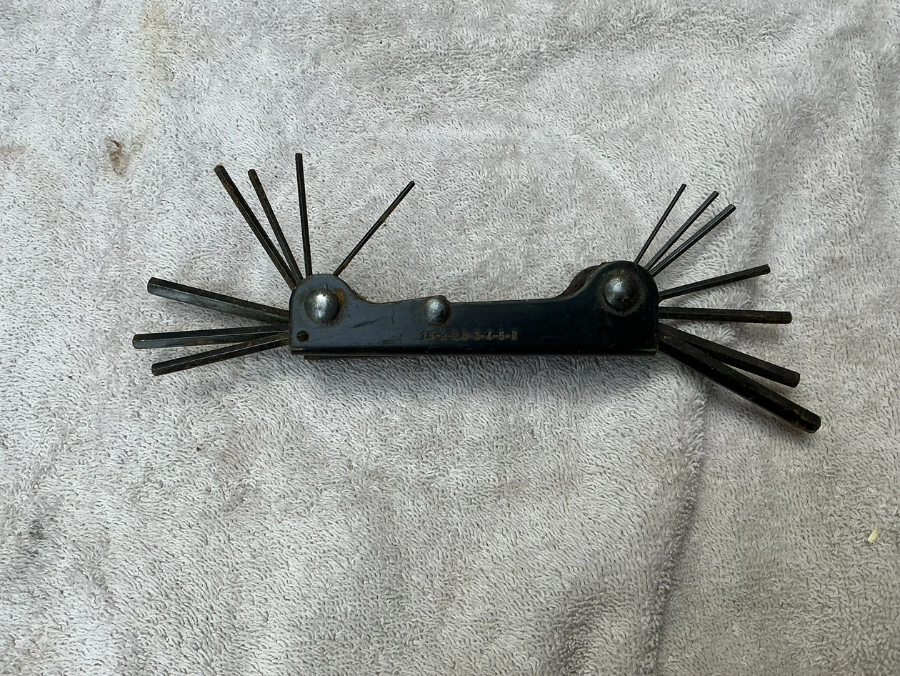 Vintage Folding Hex Key Set !