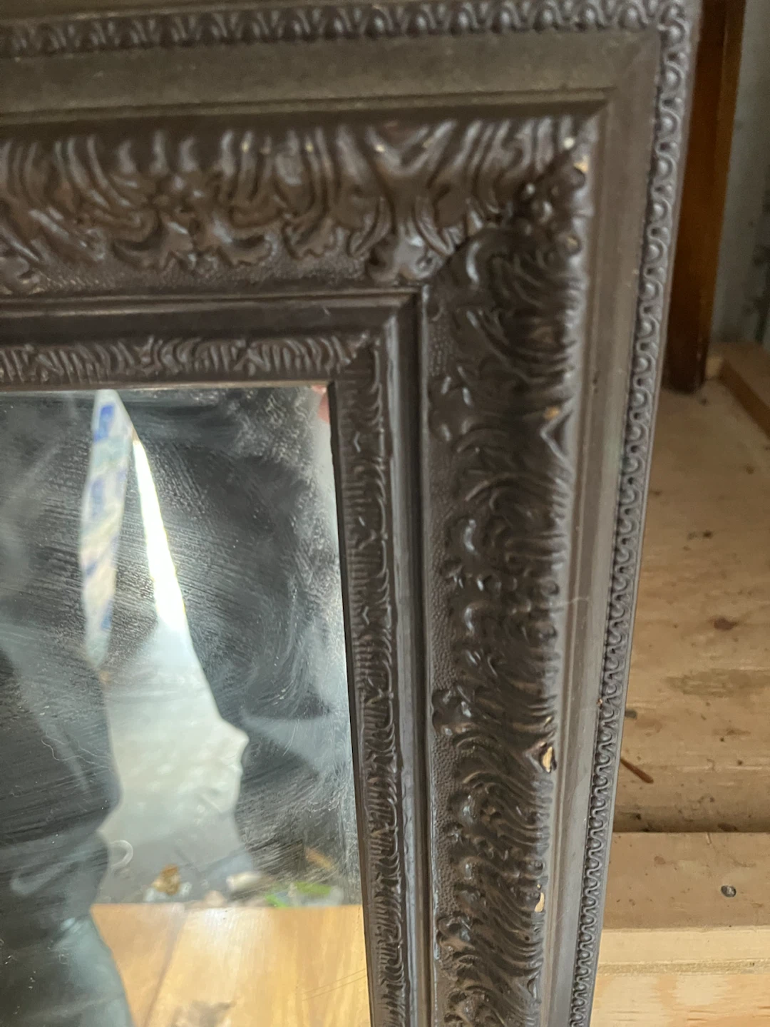 Ornate Brown Framed Wall Mirror - photo 2
