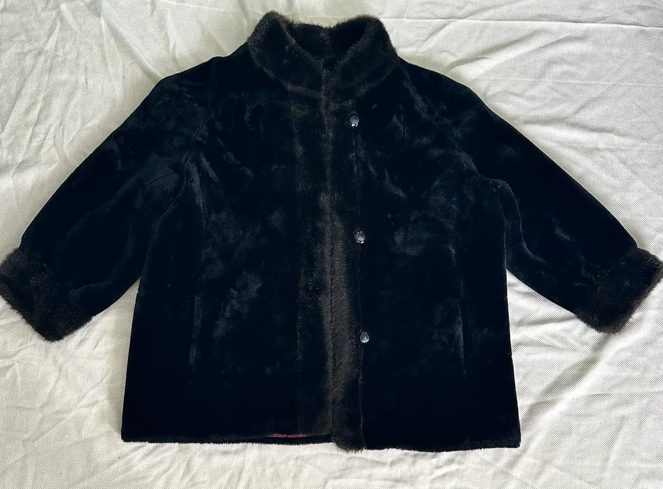 Black Faux Fur Coat - photo 2