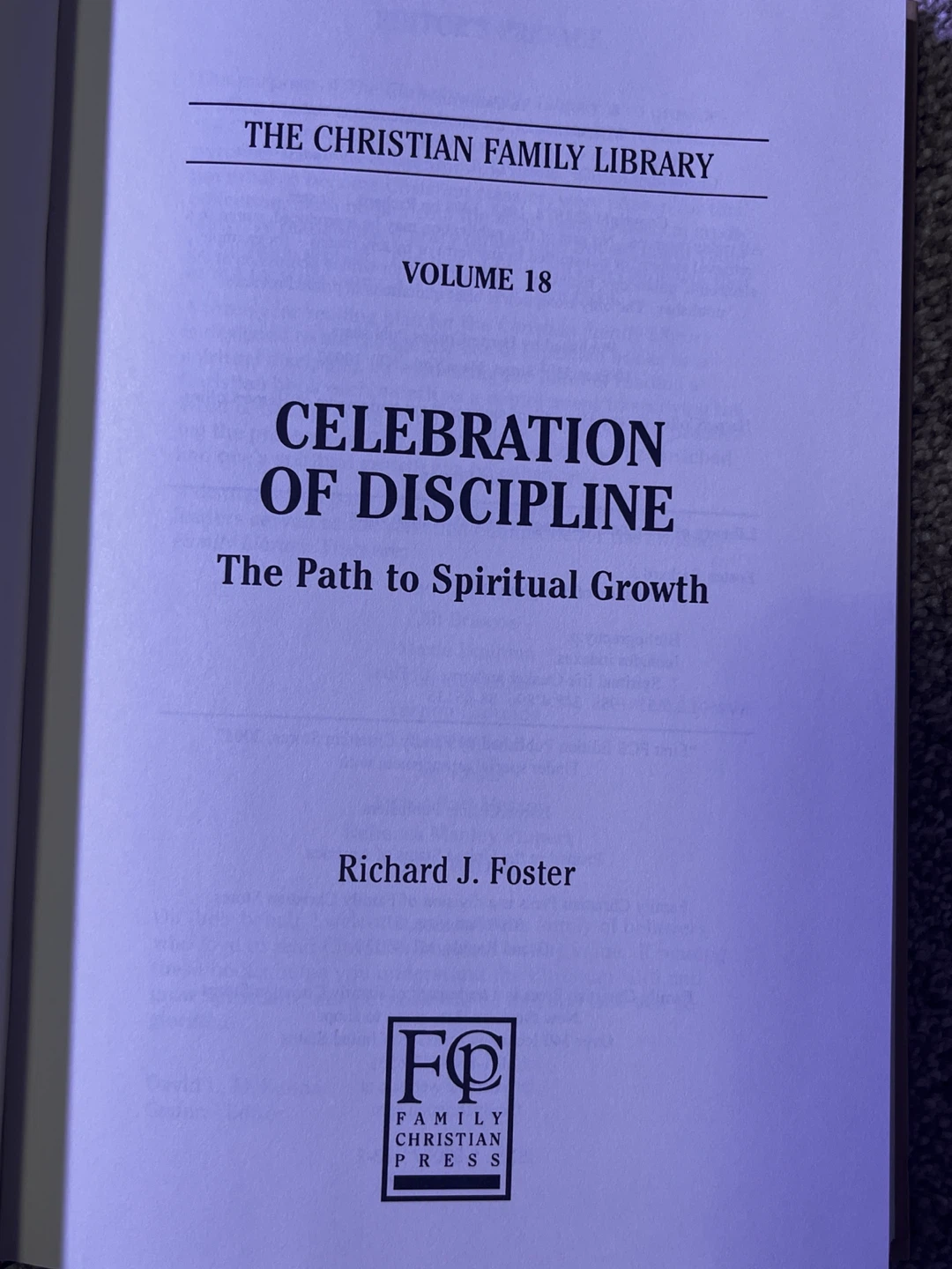 Celebration of Discipline by Richard J. Foster