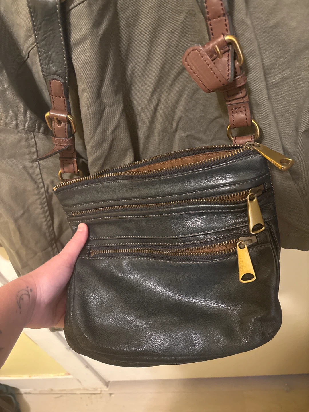 Fossil Black Leather Crossbody Bag - photo 3