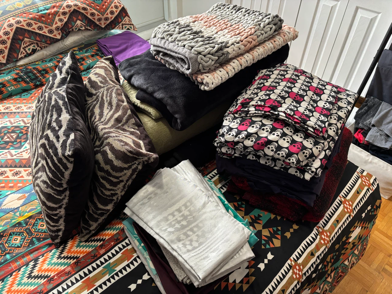 Assorted Home Textiles and Mats Collection