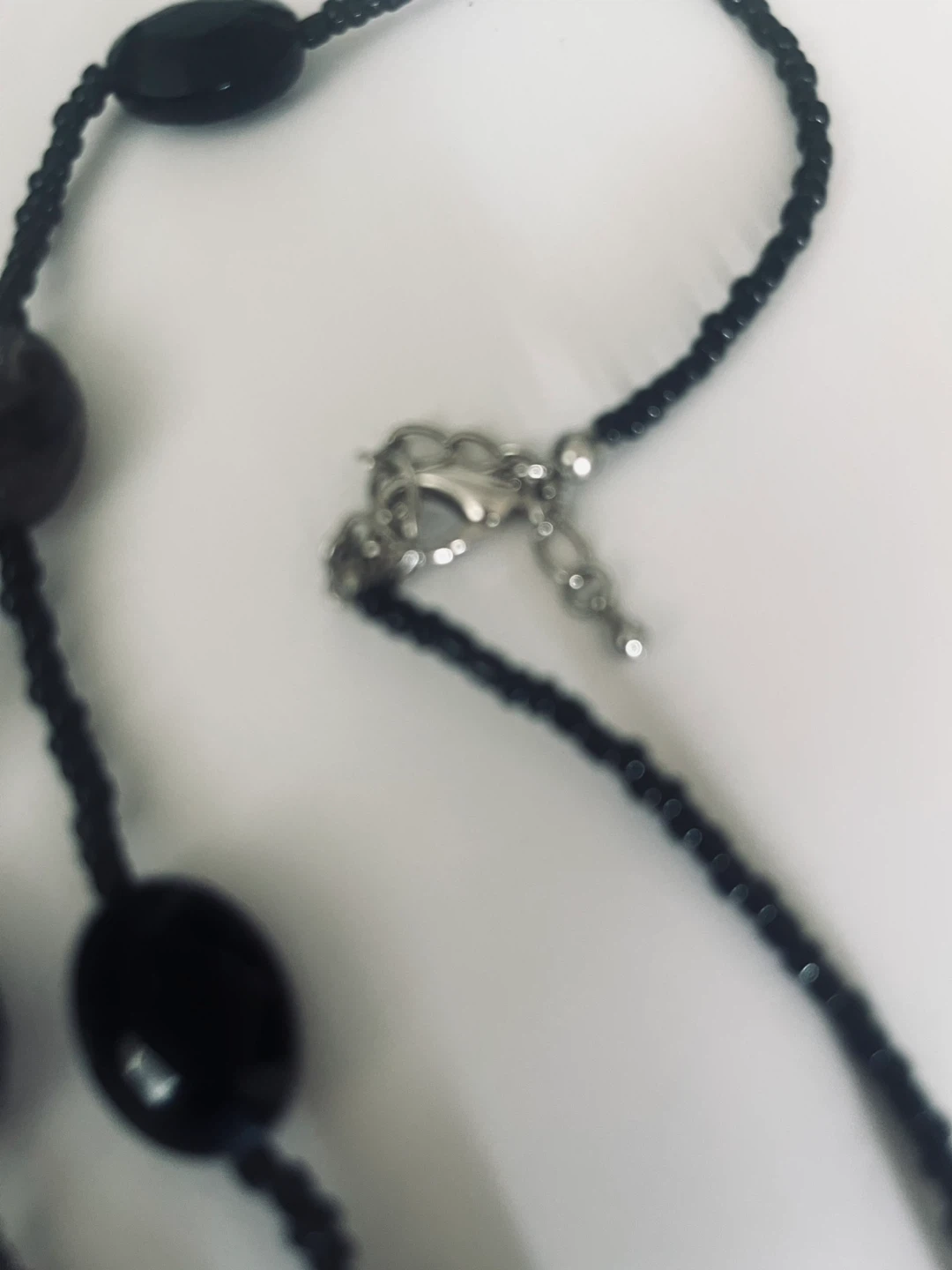 Black Beaded Statement Necklace - photo 3