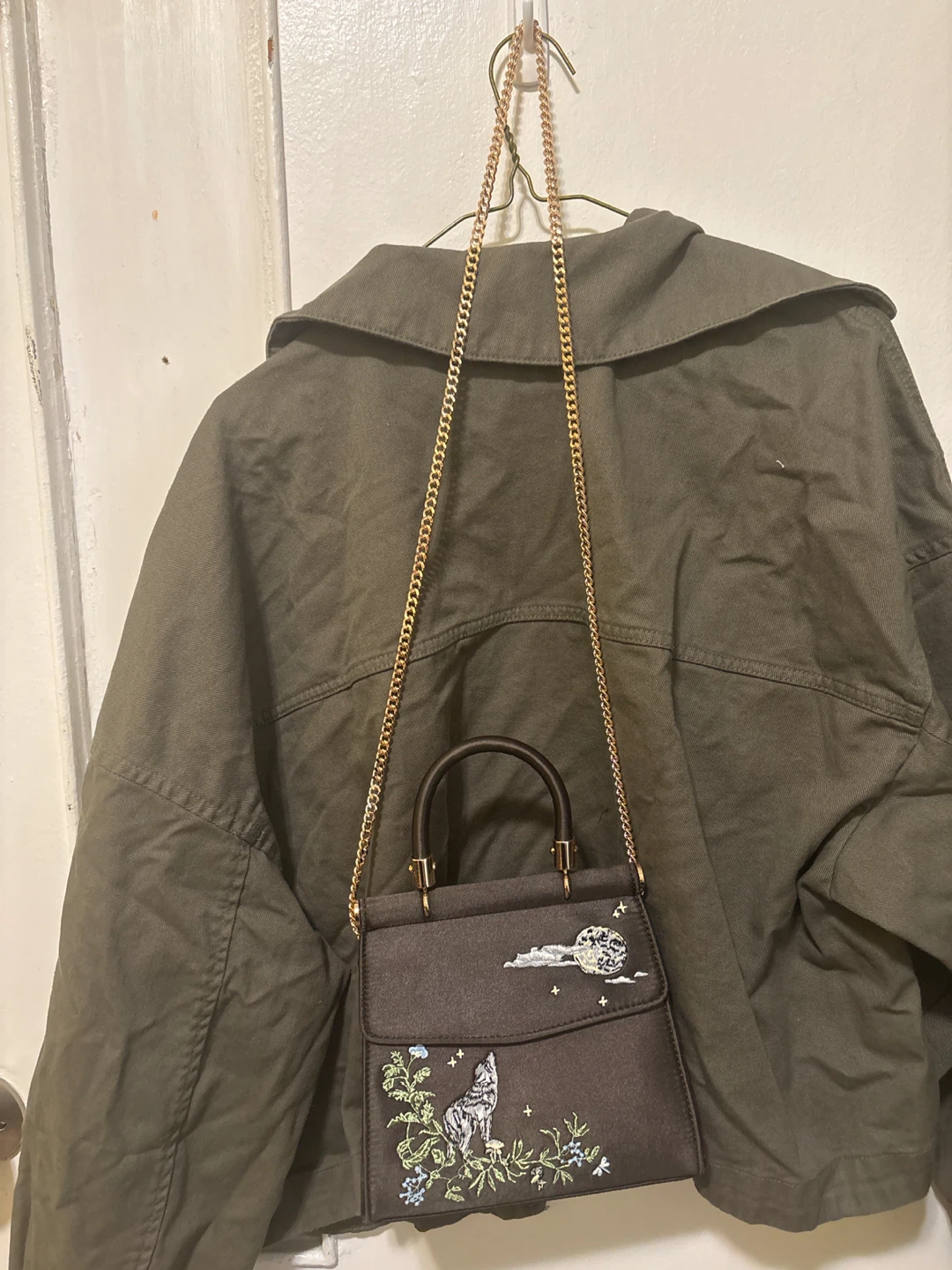 Fable England Embroidered Crossbody Bag