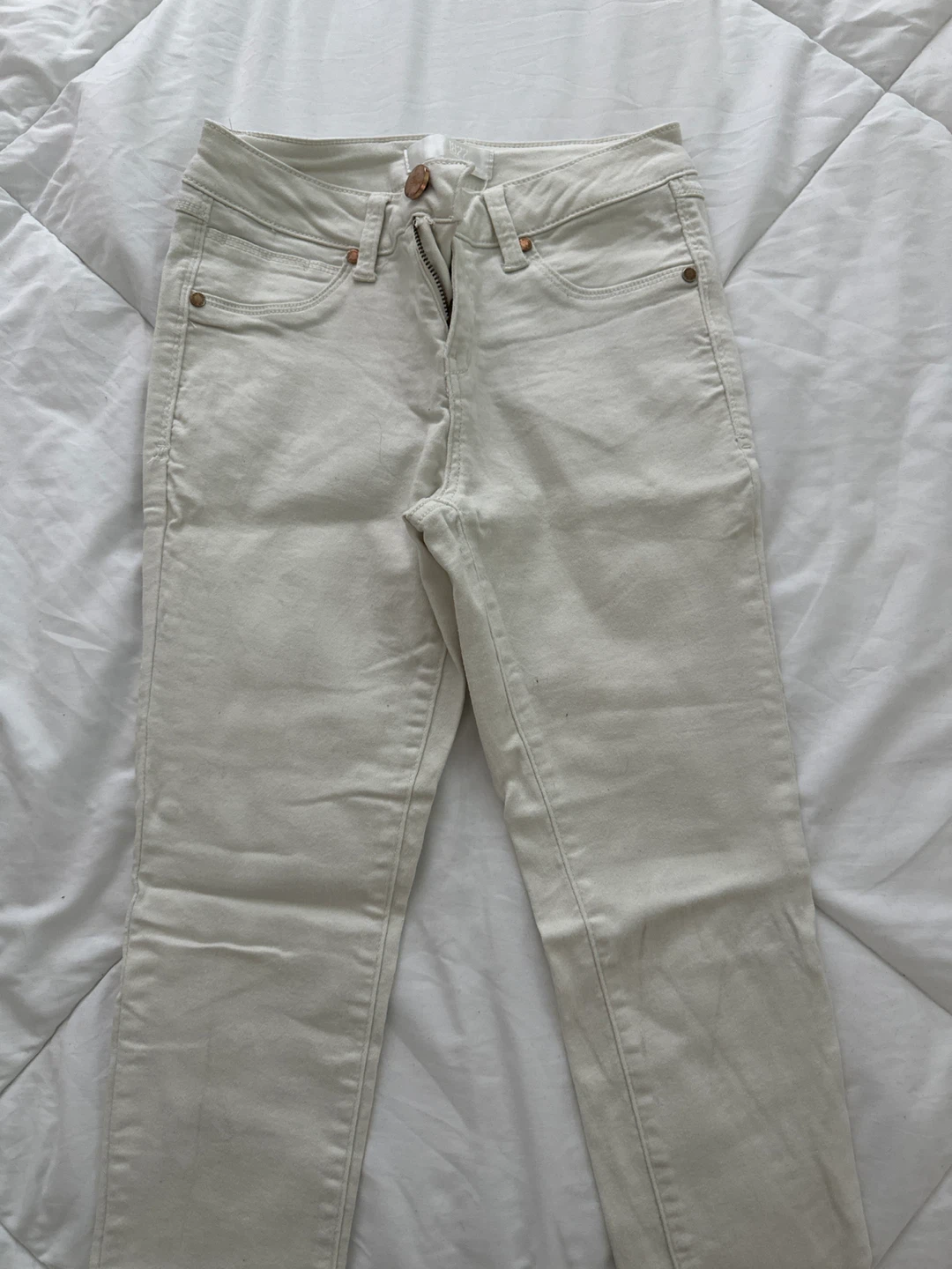 1822 Denim Off-White Skinny Jeans Size 2 - photo 2