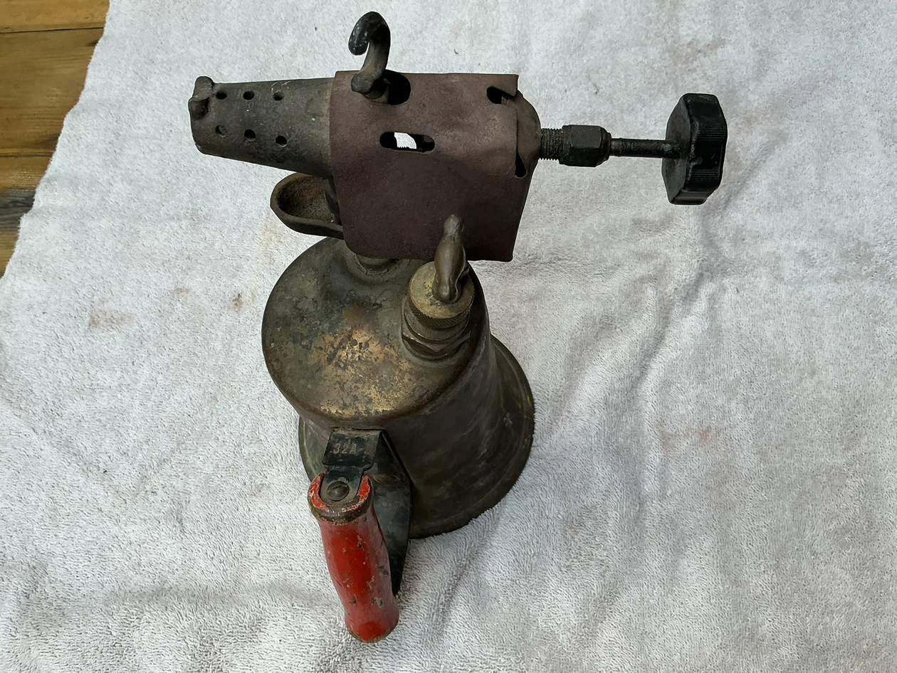 Vintage Brass Blowtorch with Red Handle ! - photo 3