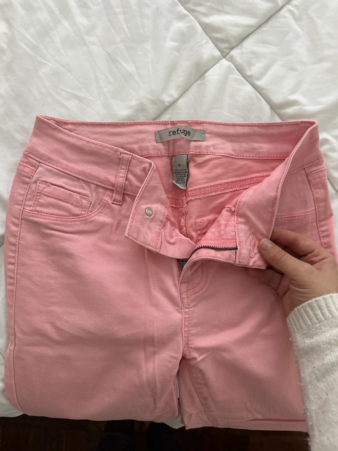 Refuge Pink Denim Pants Size 0