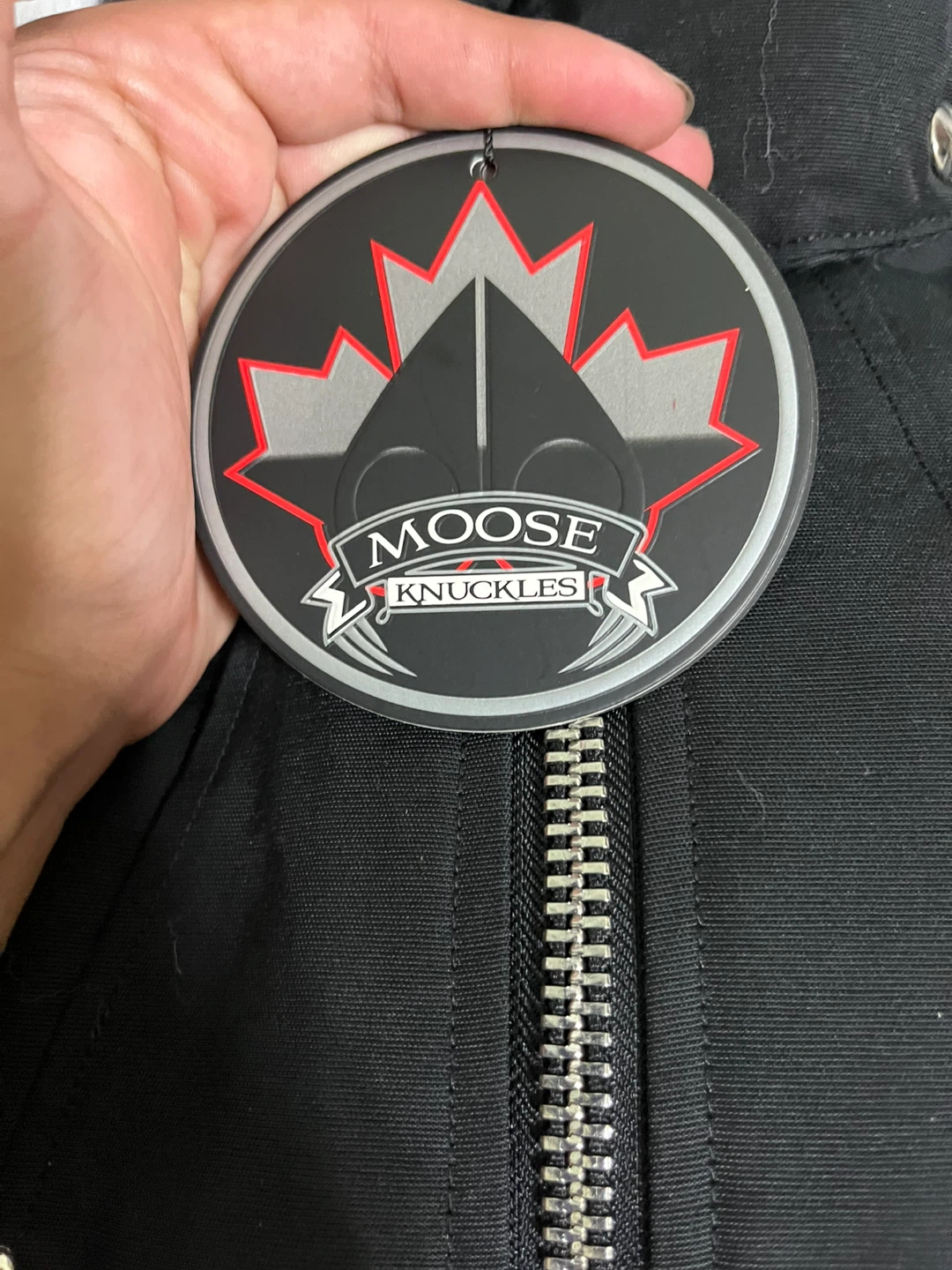Moose Knuckles Black Down Bomber Jacket - photo 2