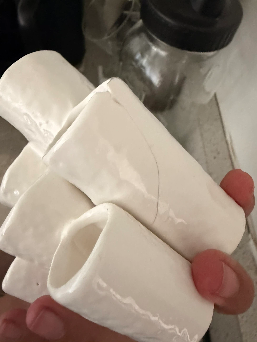White Ceramic toothpaste / Brush Organizer - photo 3