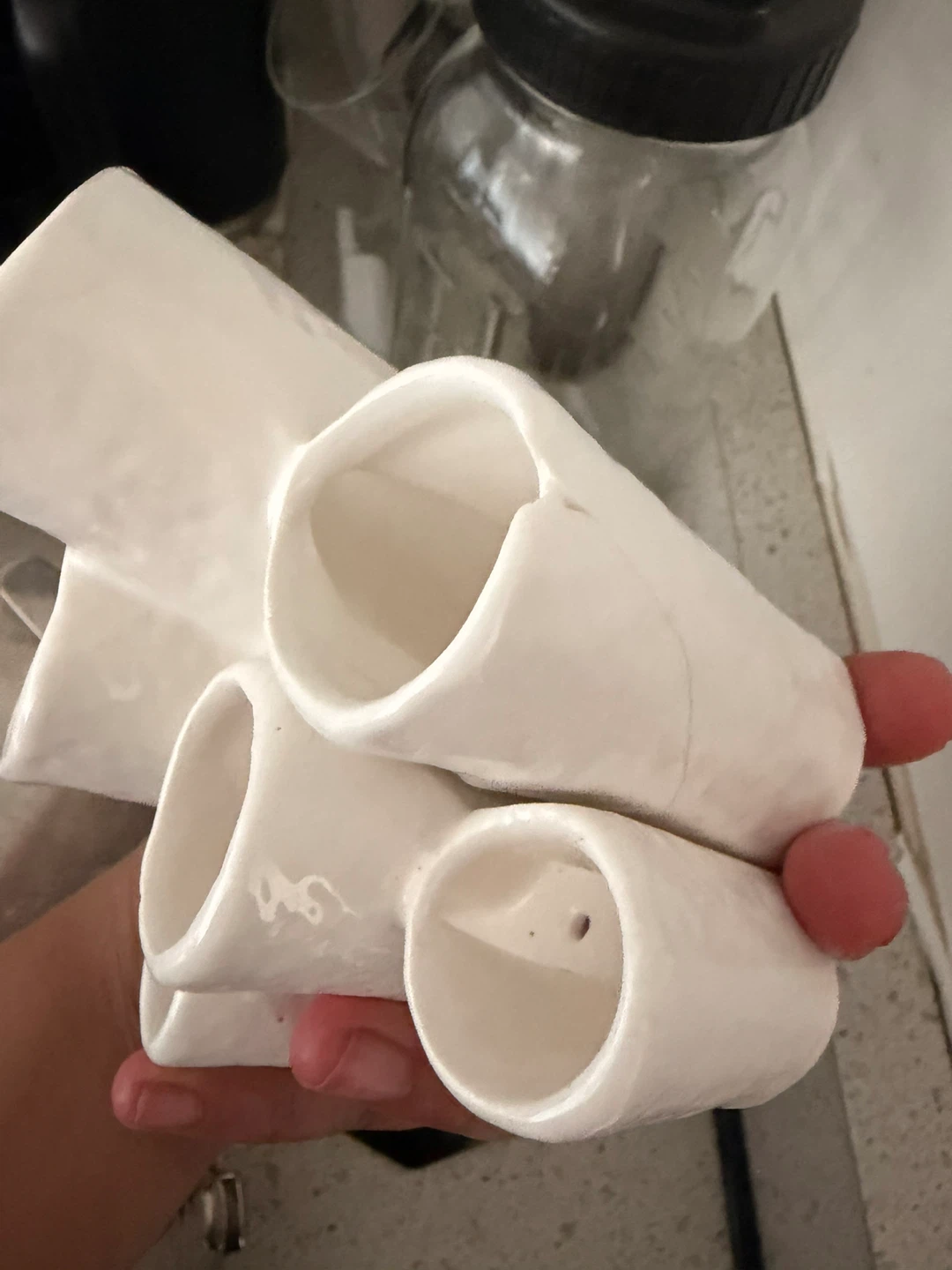 White Ceramic toothpaste / Brush Organizer - photo 4