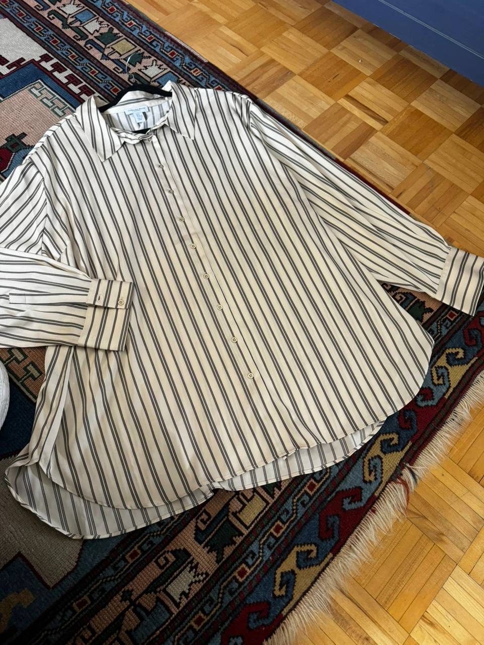 Carolina Rose Striped Button-Down Shirt