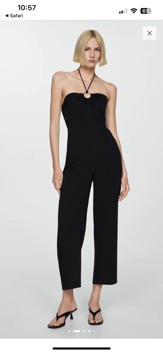 MNG Black Halter Neck Jumpsuit - photo 3