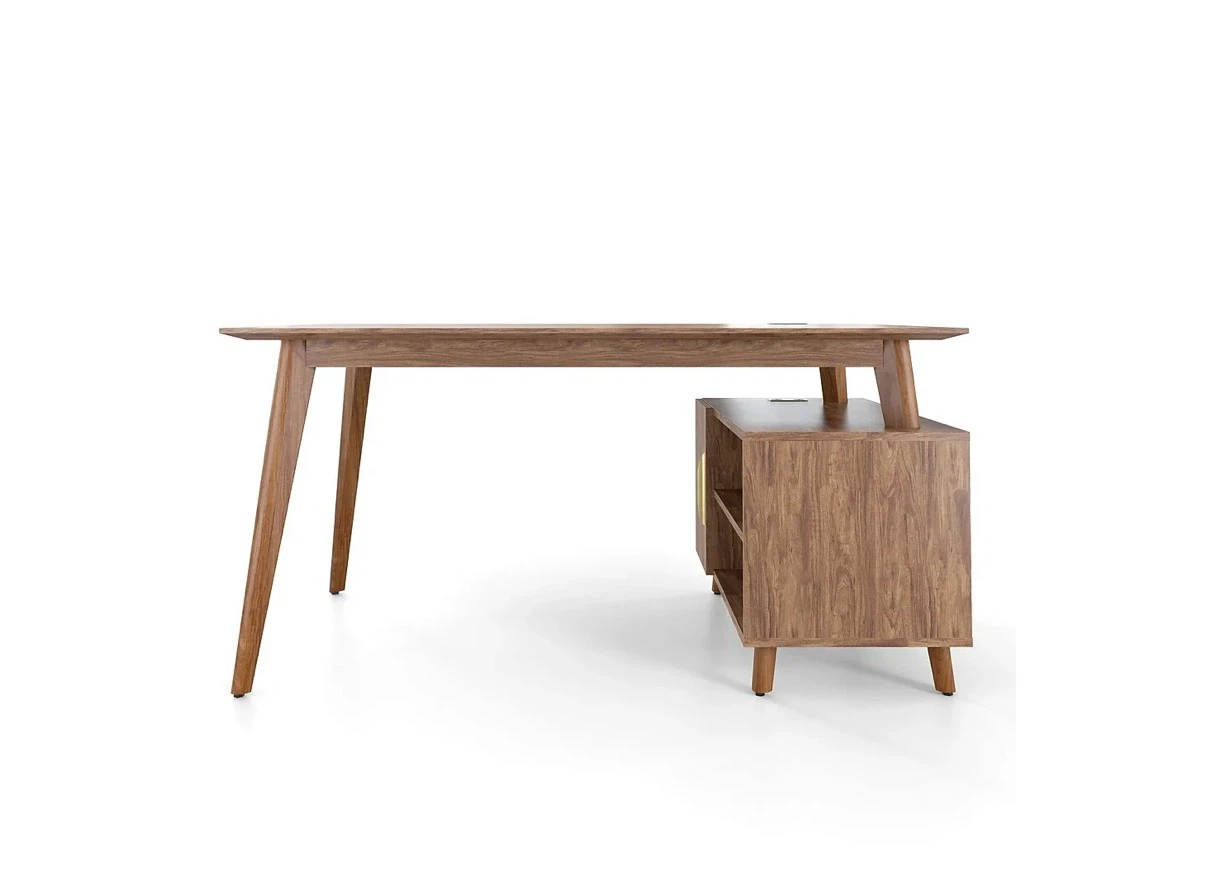 Free Mid-Century Modern Walnut Finish Desk