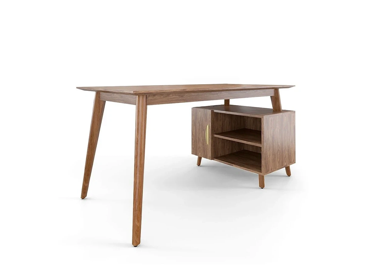 Free Mid-Century Modern Walnut Finish Desk - photo 2