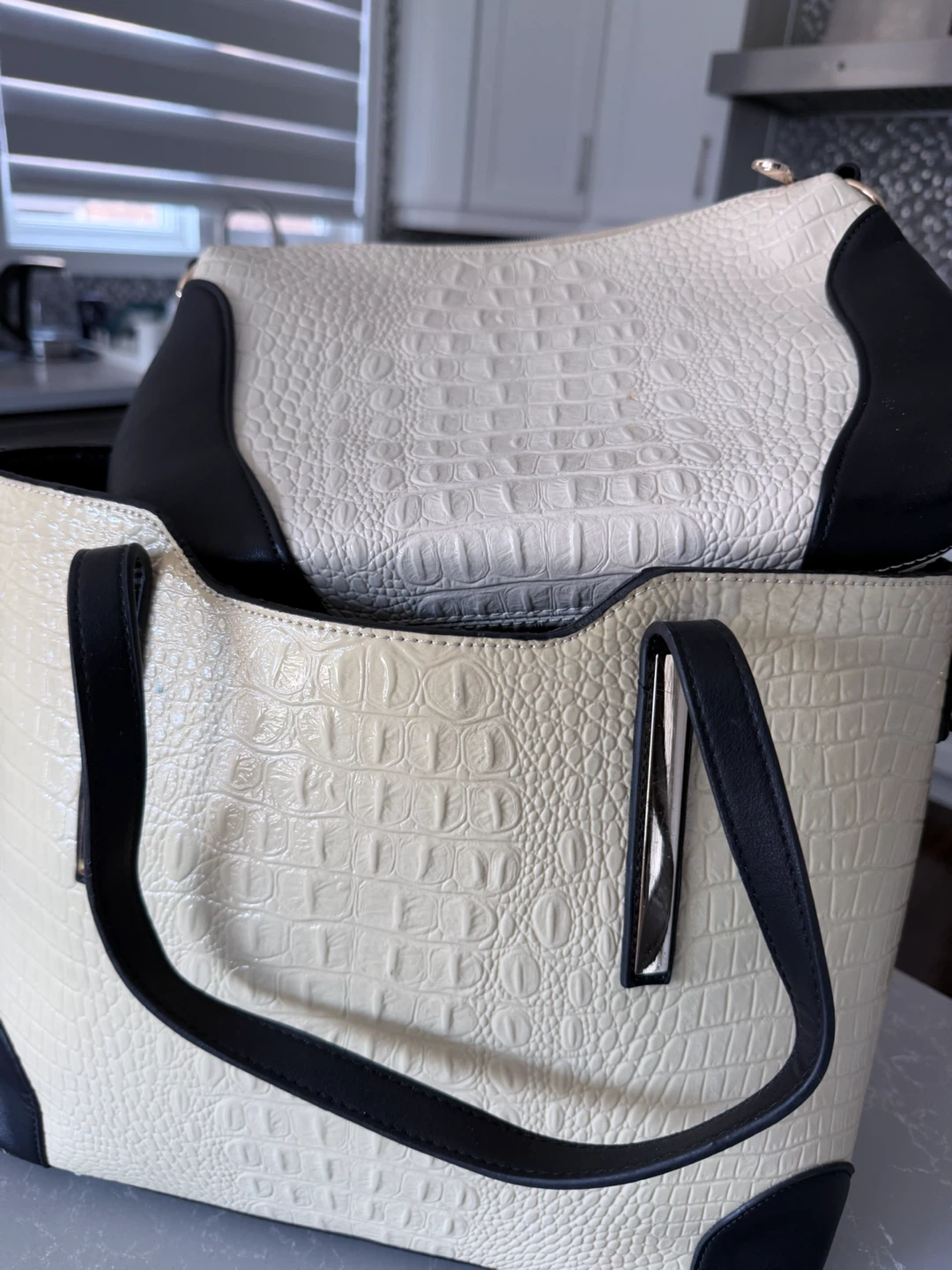 Crocodile Pattern Tote Bag Set - photo 3