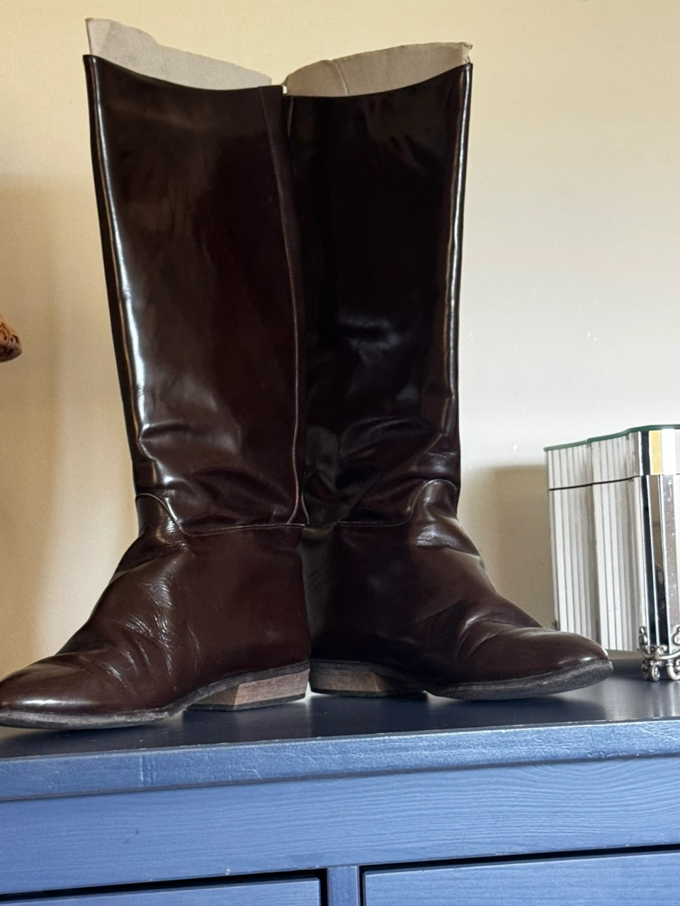Dark Brown Knee-High Leather Boots