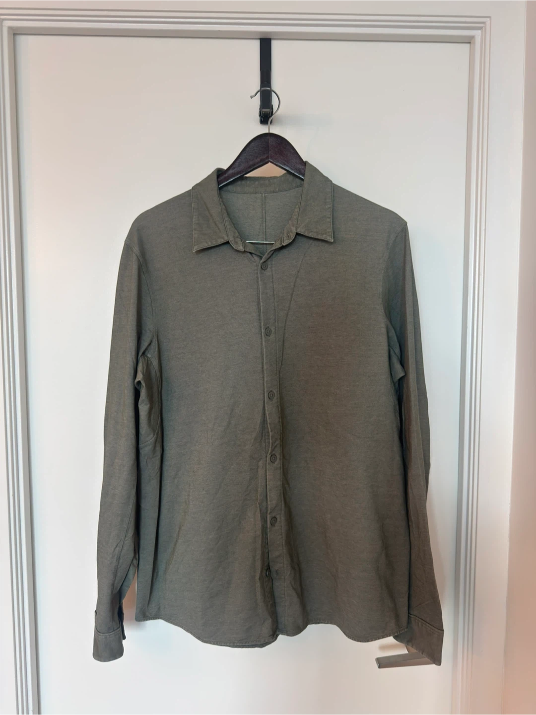Lululemon Olive Green Button-Up Shirt