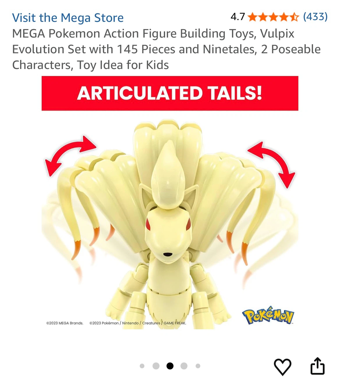 MEGA Pokemon Action Figure Building Toys (145 Pieces) - photo 4