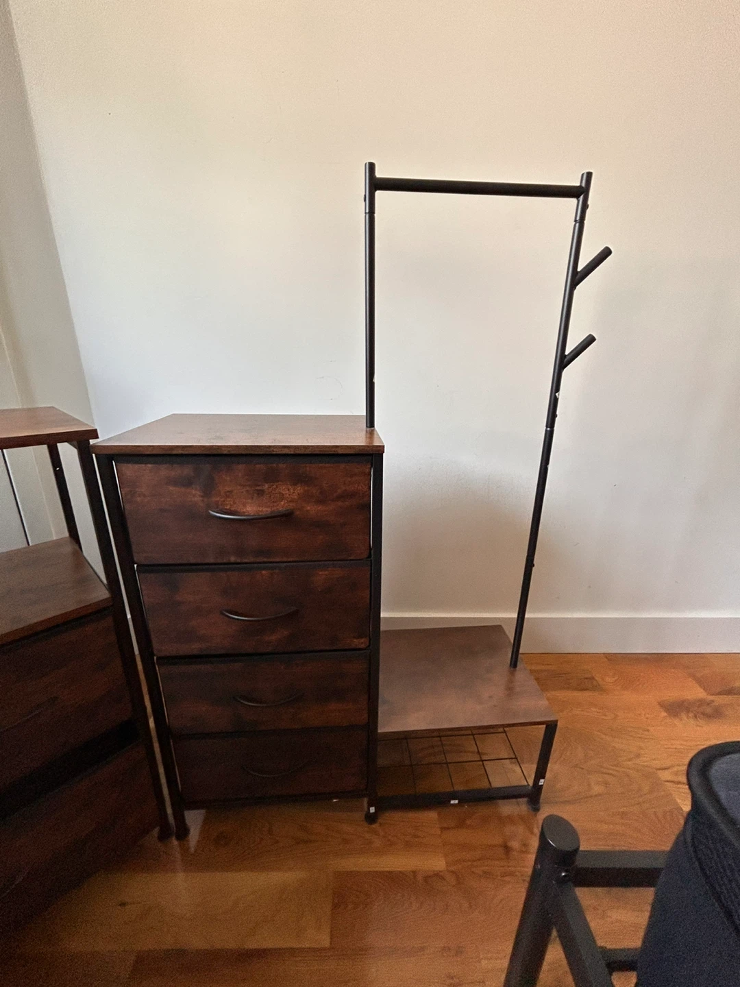 Industrial Style Furniture Set with Dressers and Rack - photo 2